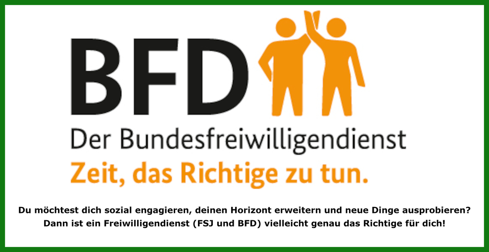 Du möchtest dich sozial engagieren, deinen Horizont erweitern und neue Dinge ausprobieren? Dann ist ein Freiwilligendienst (FSJ oder BFD) vielleicht genau das Richtige für dich!